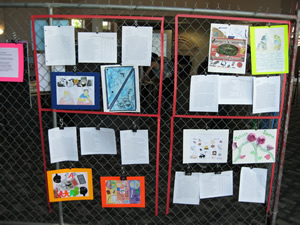 Display of artwork and accompanying essays by students in Dr. Lerner's class for the project "Showing What We Share."